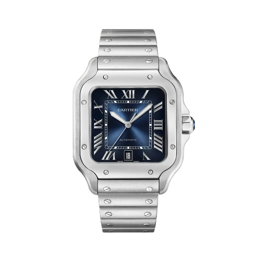 Cartier Santos Blue Dial Large