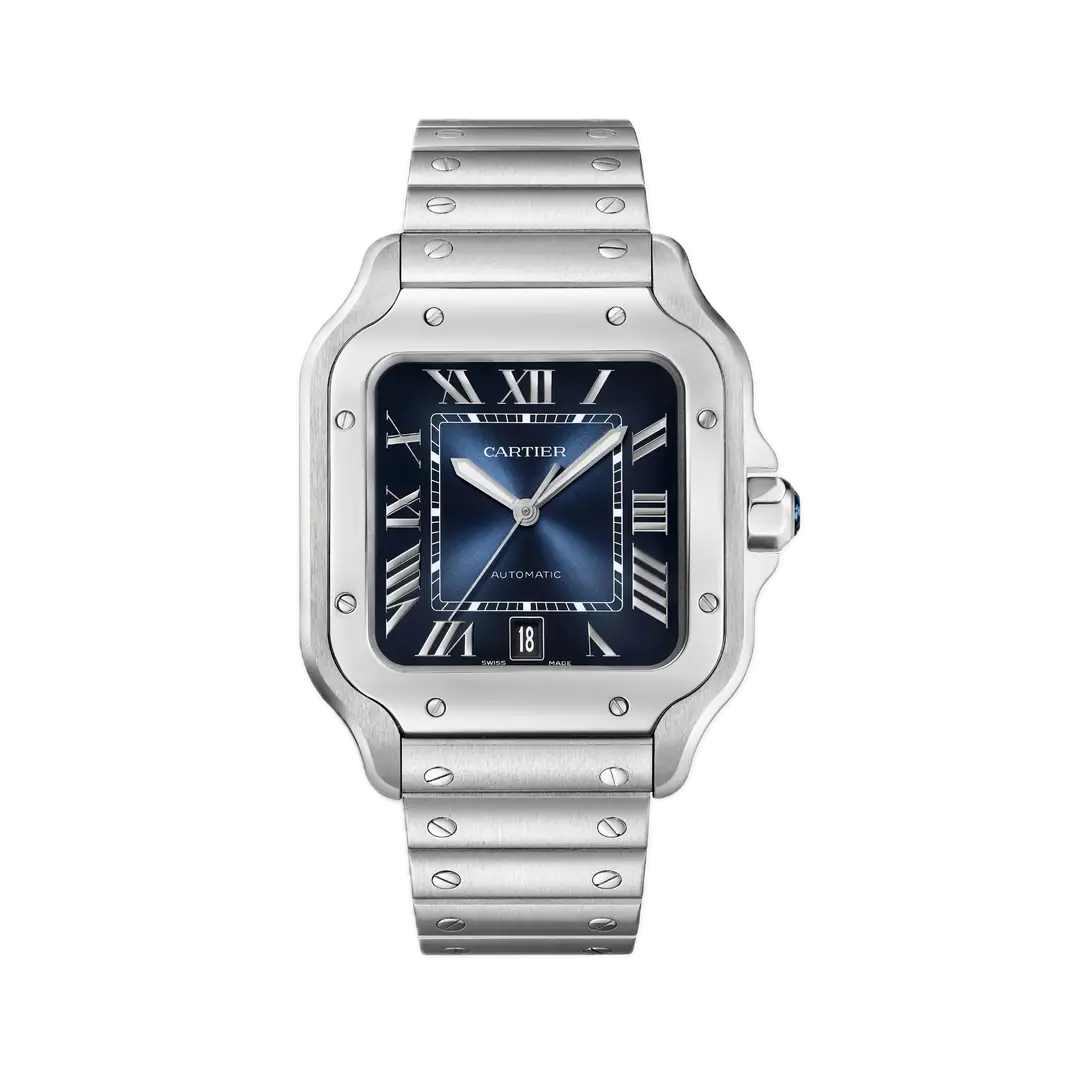 Cartier Santos Blue Dial Large