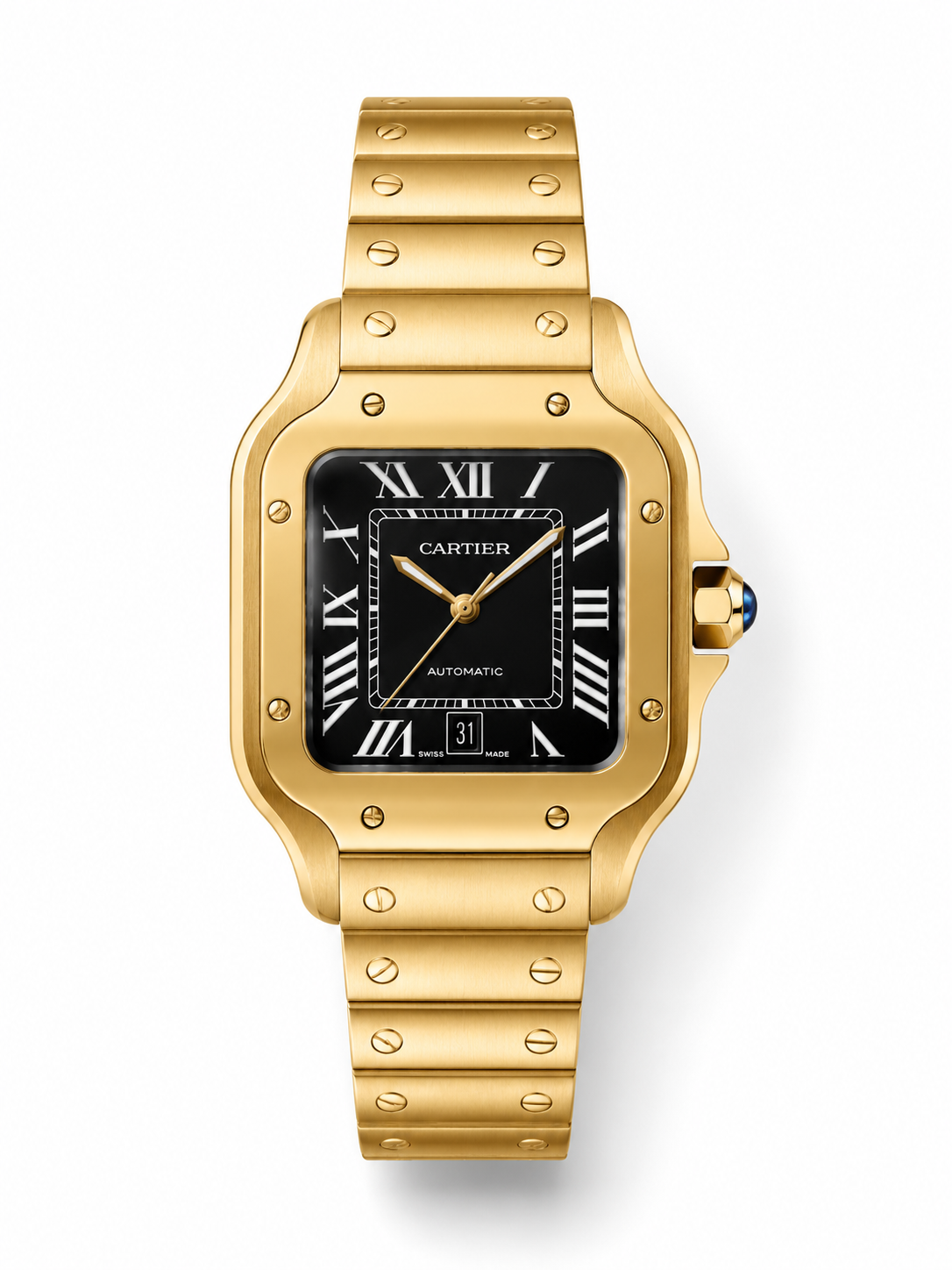 Cartier Santos Black Dial Large