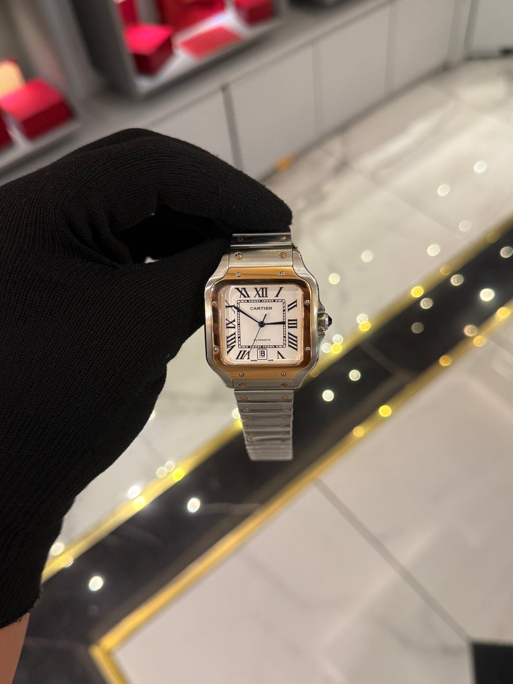 Cartier Santos White Dial Large