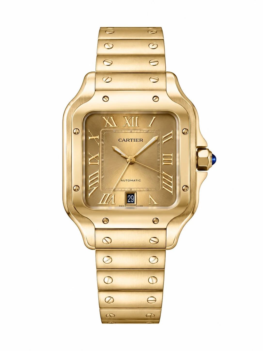 Cartier Santos Gold Dial Large