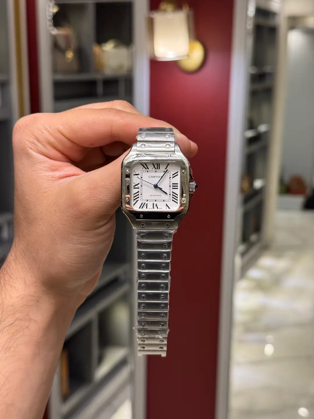 Cartier Santos White Dial Large