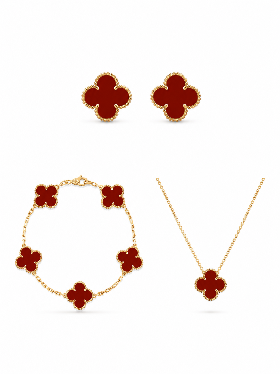 Van Cleef Alhambra Bordo Yonca Set