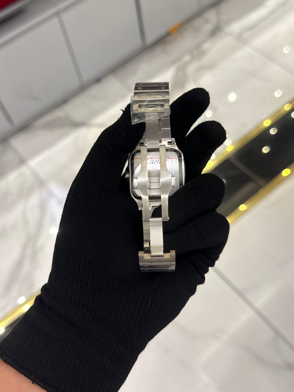 Cartier Santos White Dial Large