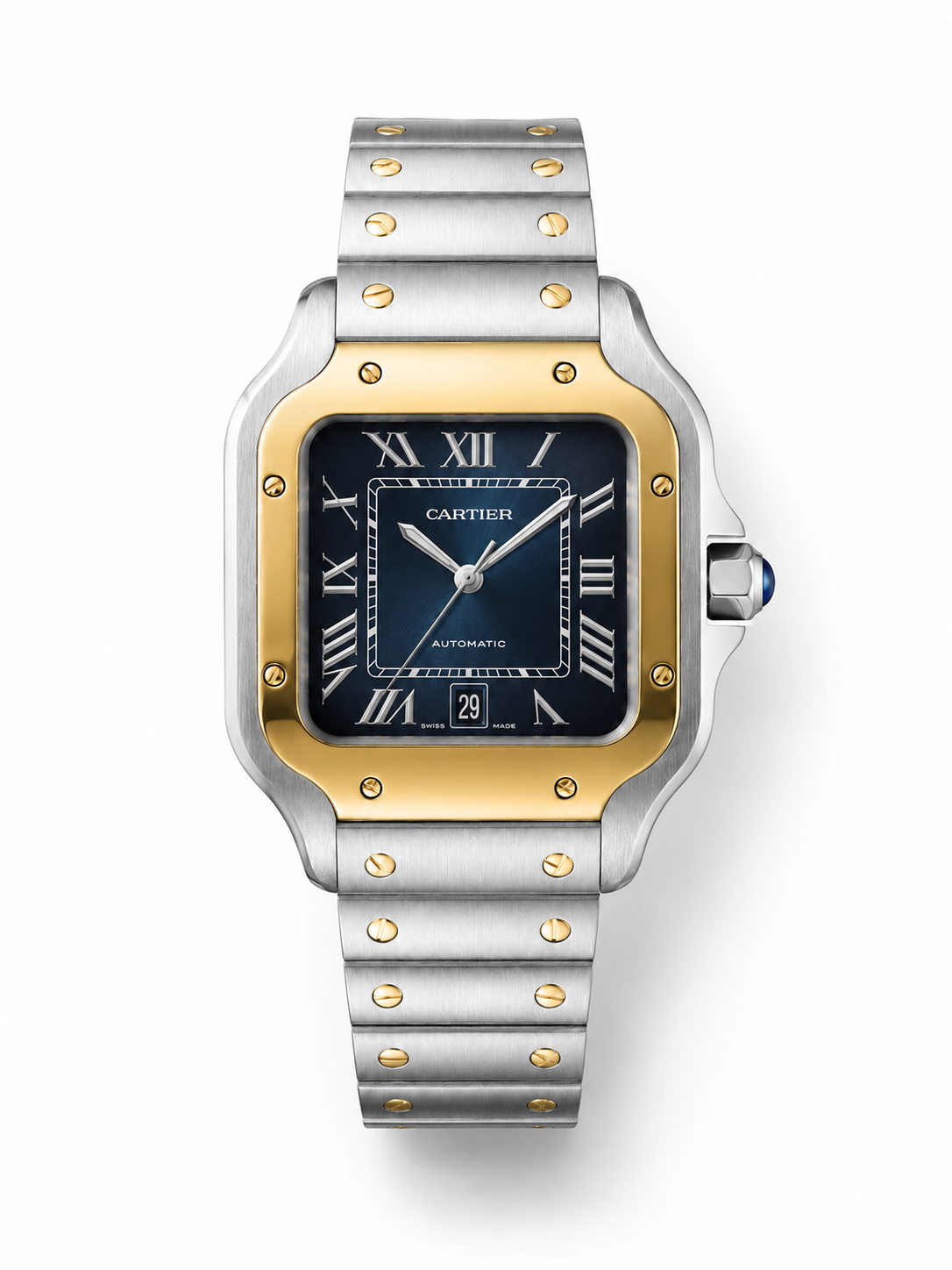 Cartier Santos Blue Dial Large