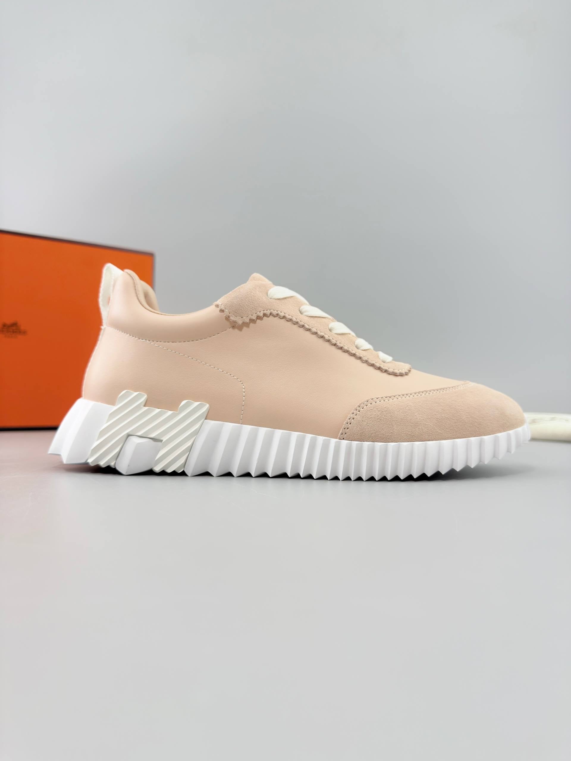 Hermes Bouncing Leather Sneakers