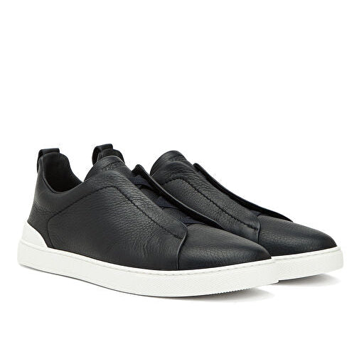 ZEGNA Triple Stitch Leather Sneaker