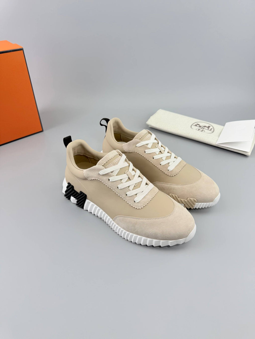 Hermes Bouncing Leather Sneakers