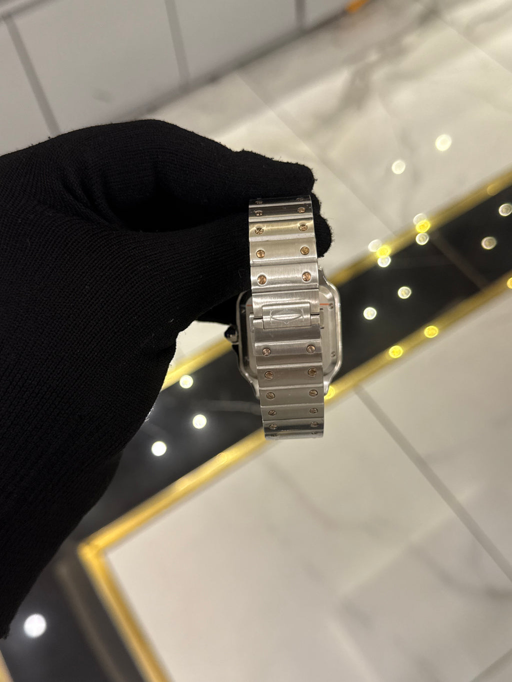 Cartier Santos Black Dial Large