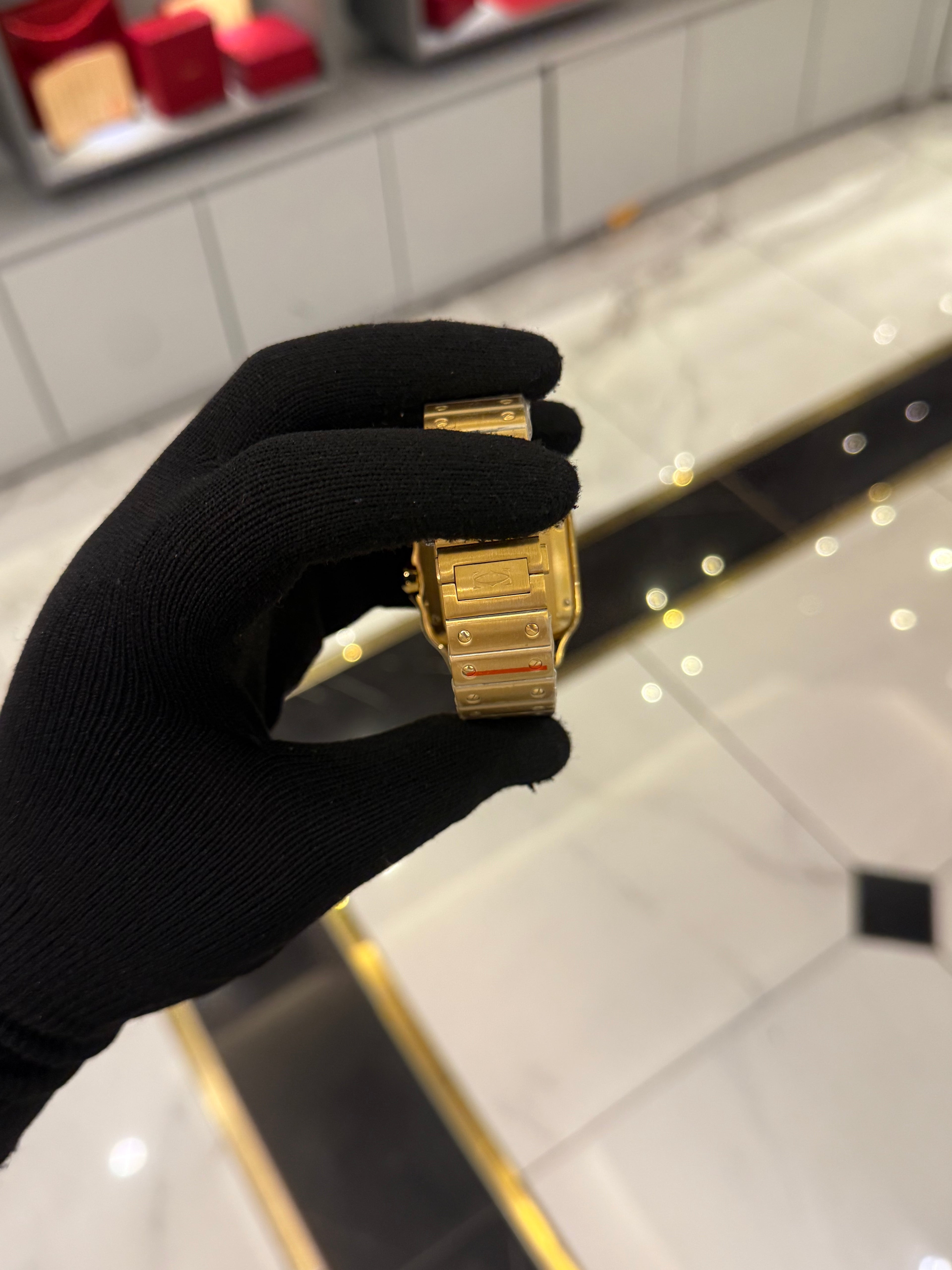 Cartier Santos Black Dial Large