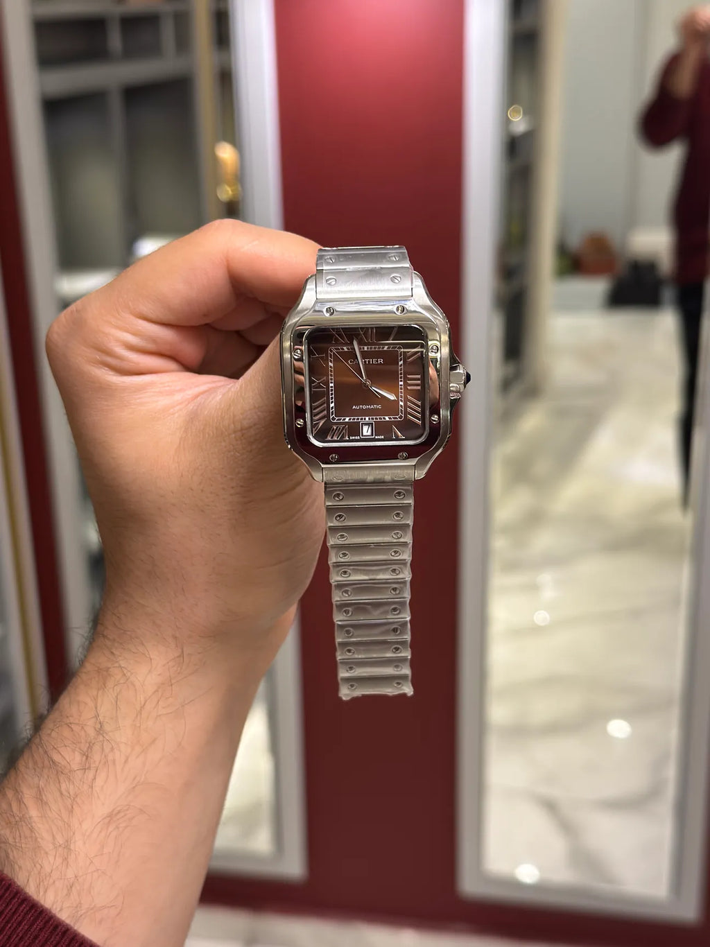 Cartier Santos Brown Dial Large