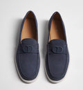 Dior Grenville Navy Blue Suede Loafers
