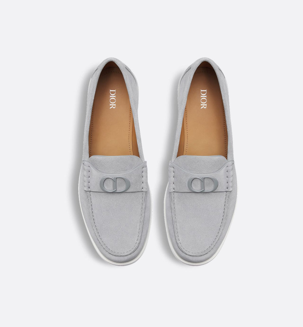 Dior Grenville Gray Suede Loafers