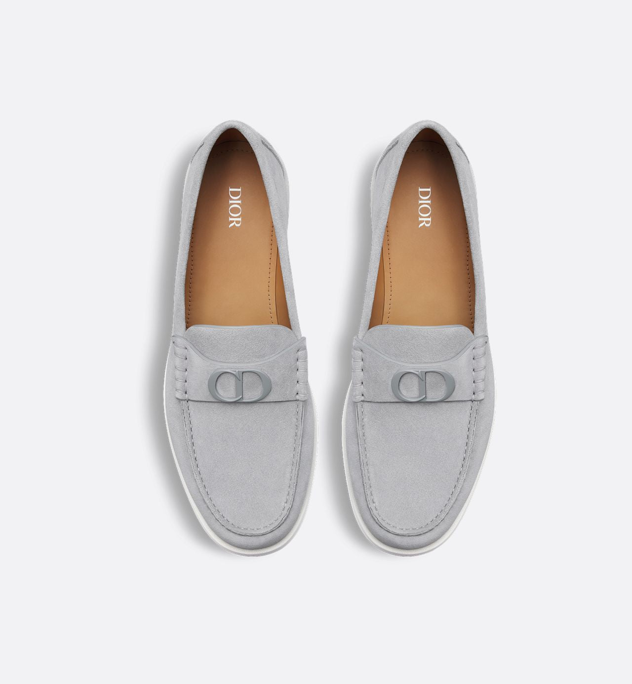 Dior Grenville Gray Suede Loafers