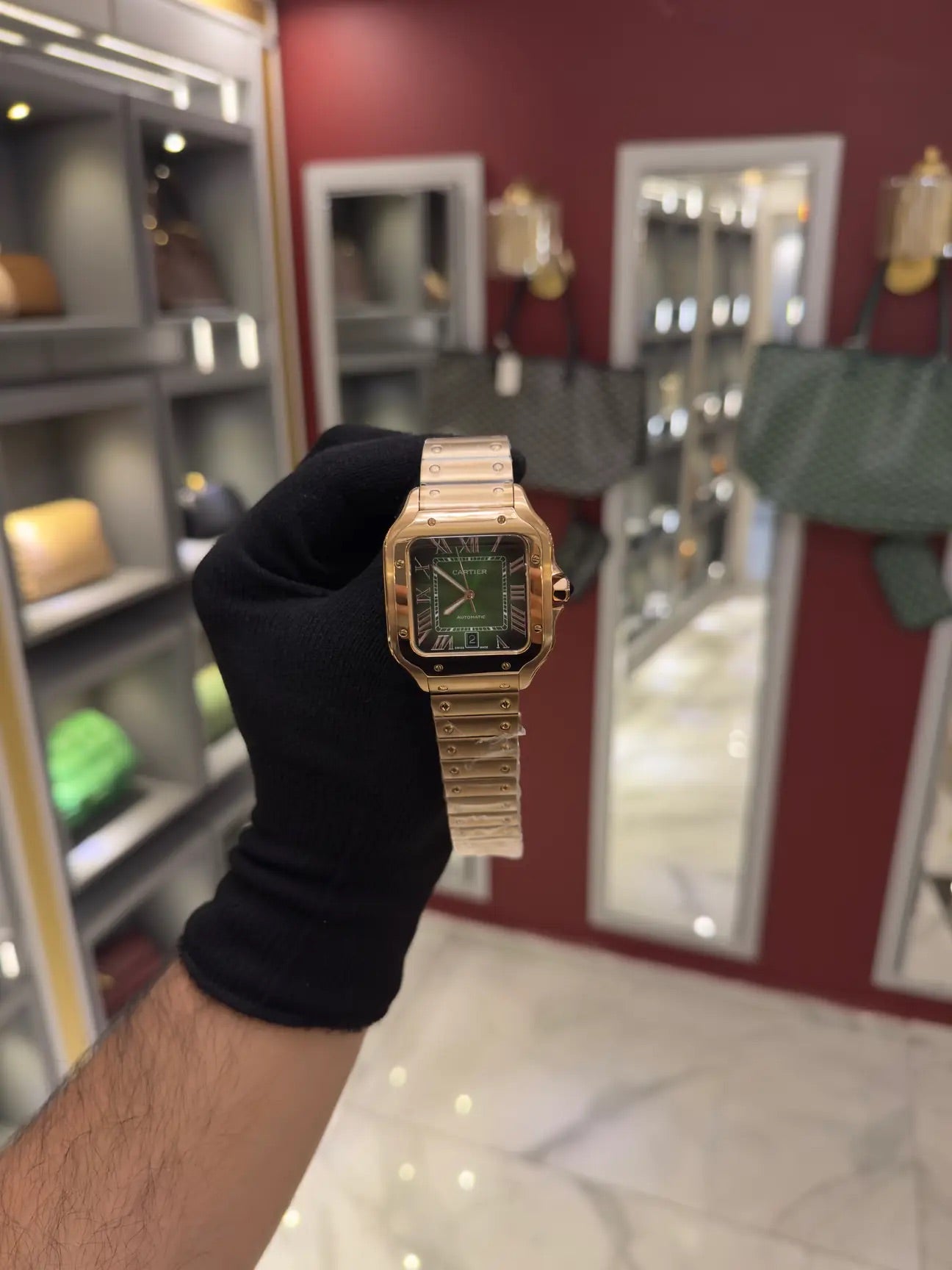 Cartier Santos Green Dial Large