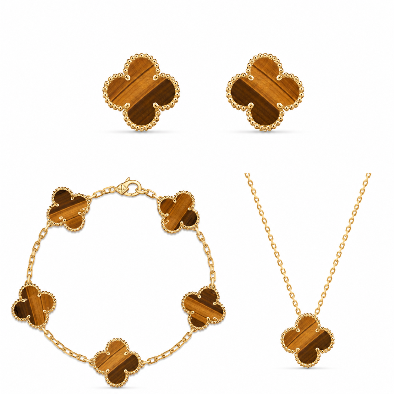 Van Cleef Alhambra Kahve Yonca Set