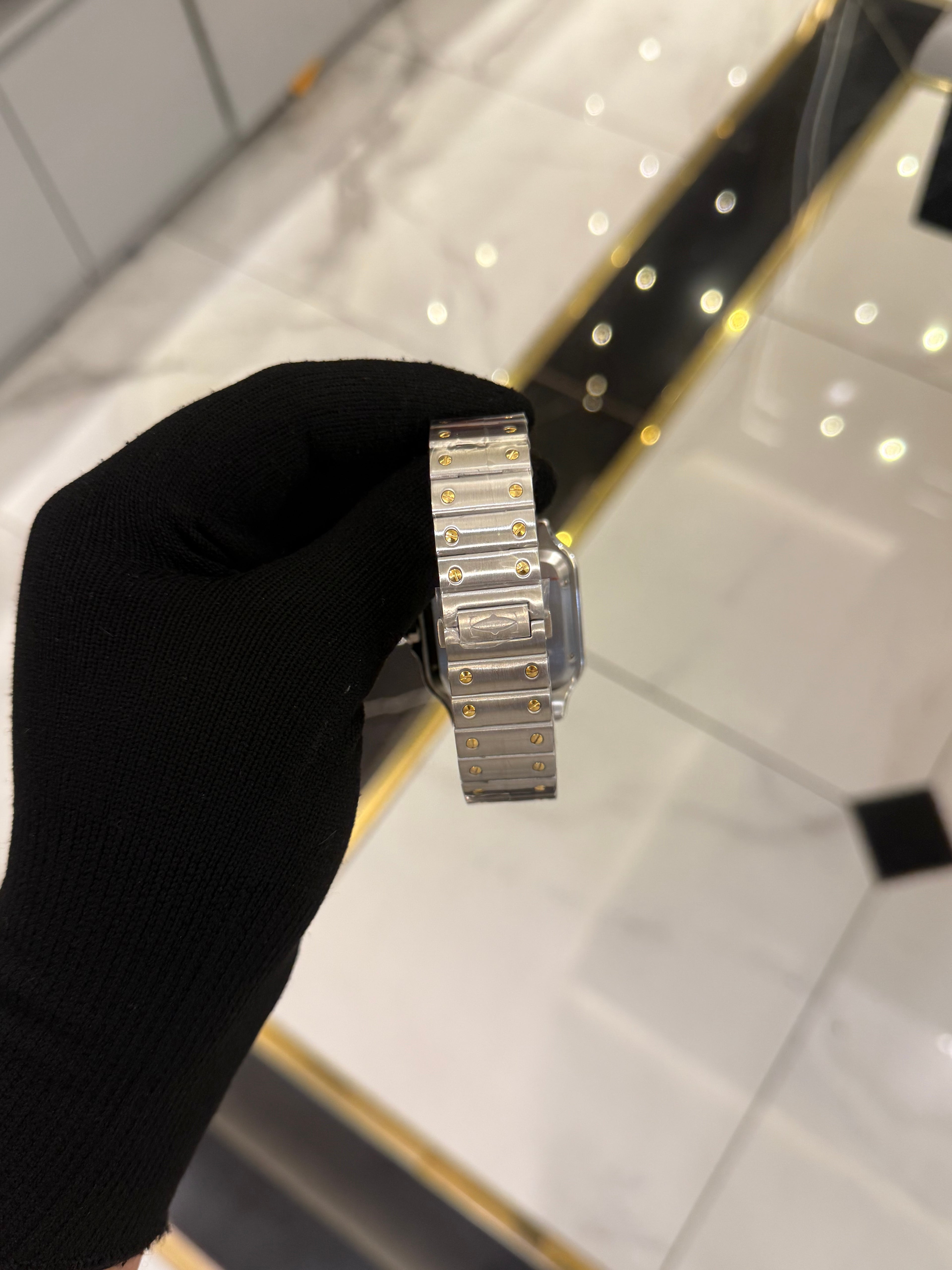 Cartier Santos Blue Dial Large
