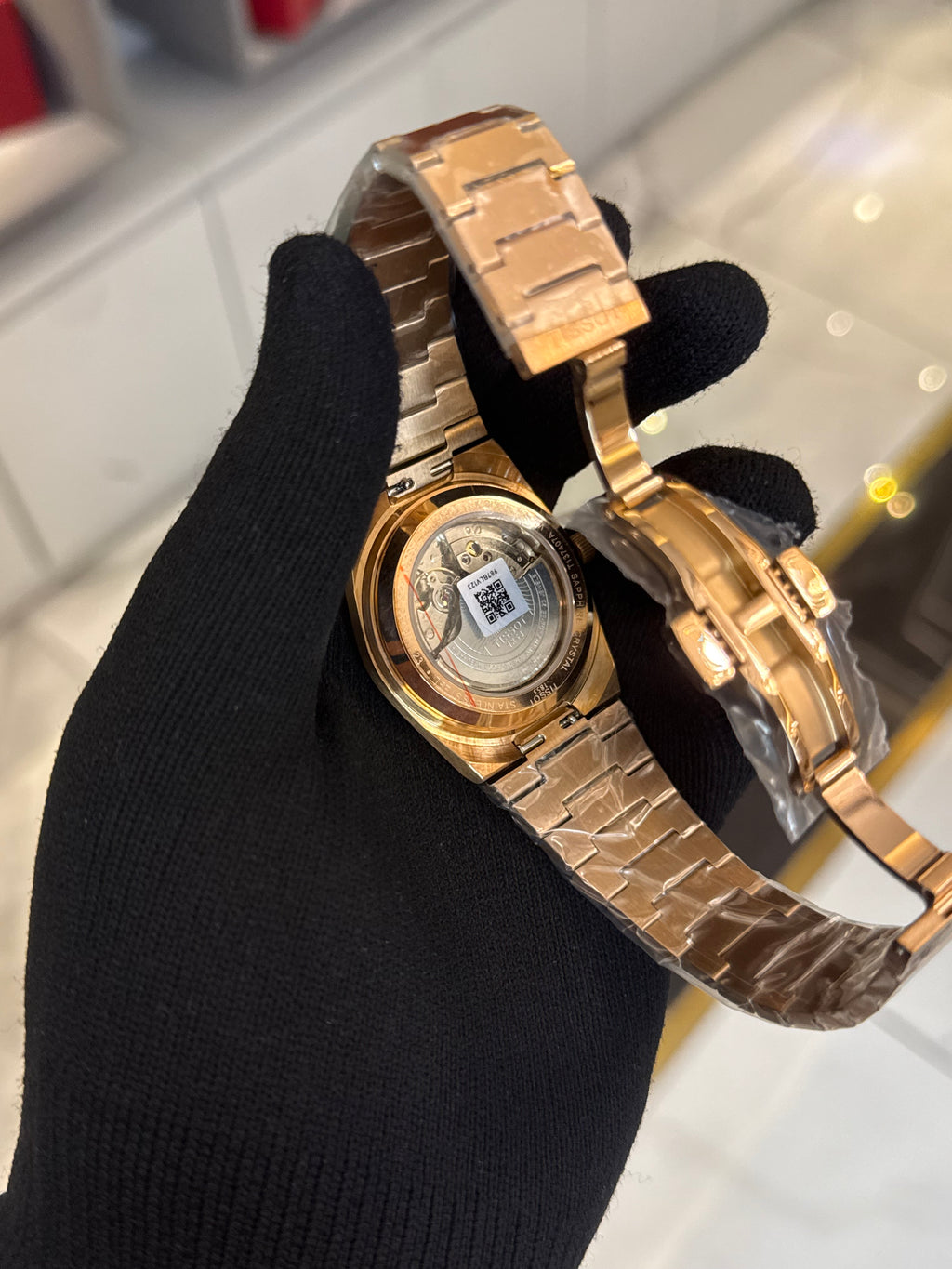 Tissot Prx Powermatic Rose Cordon White Dial