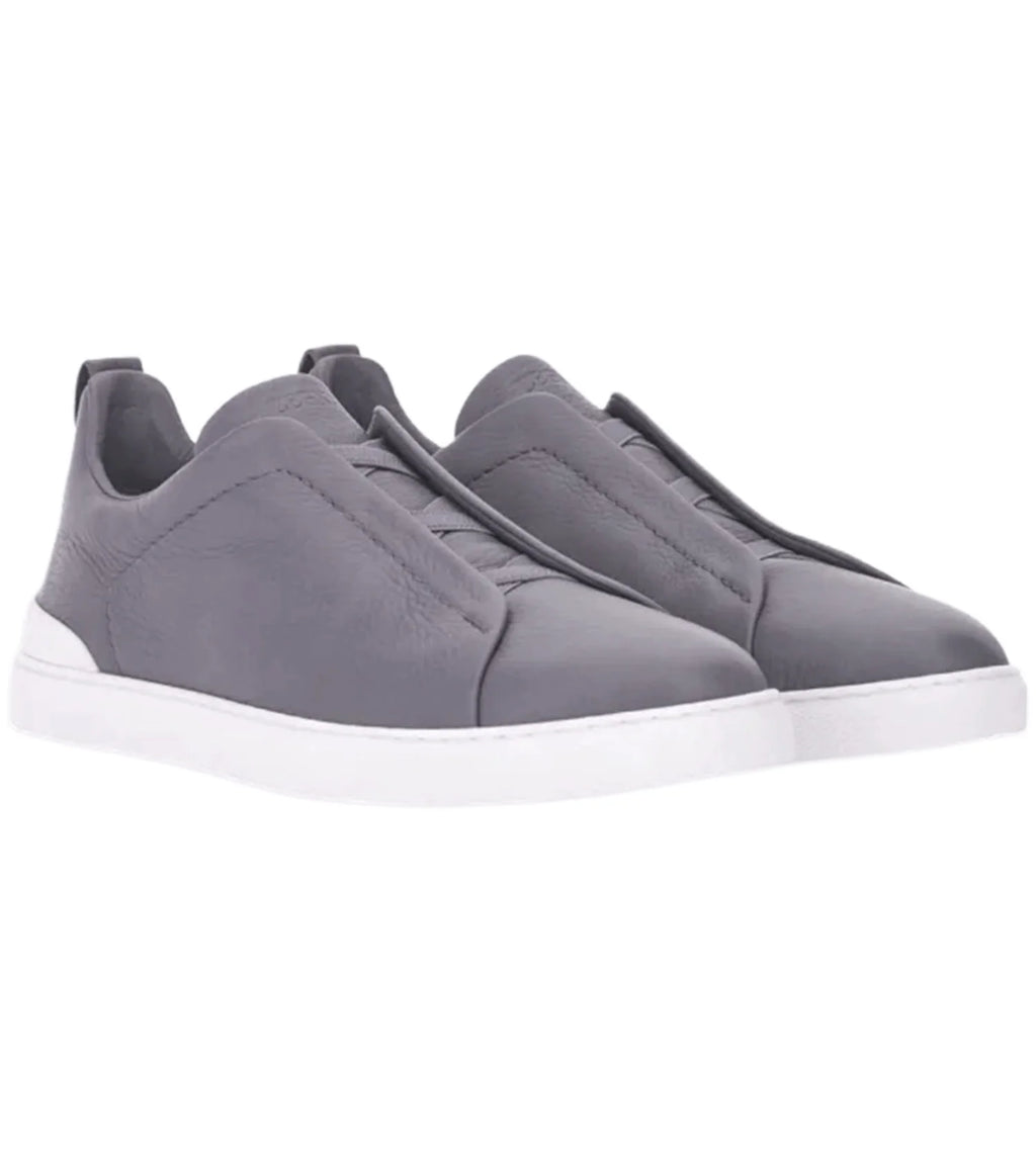 ZEGNA Triple Stitch Leather Sneaker