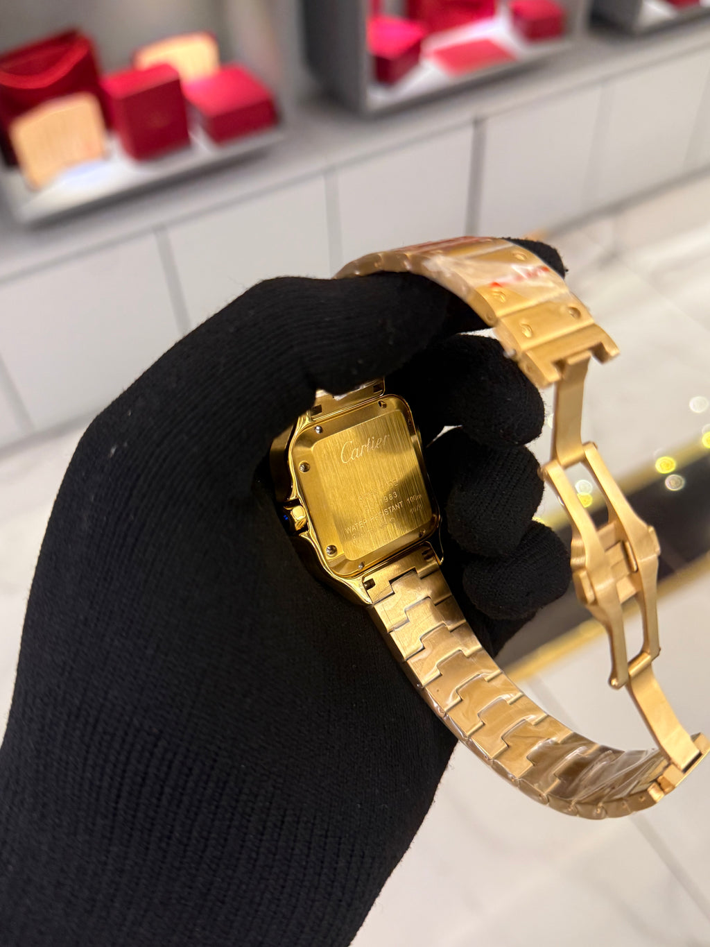 Cartier Santos Black Dial Large