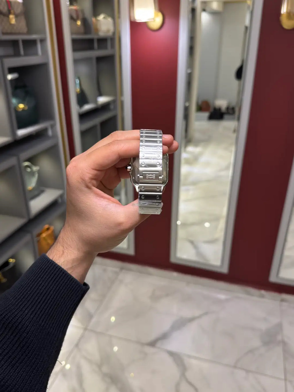 Cartier Santos White Dial Large