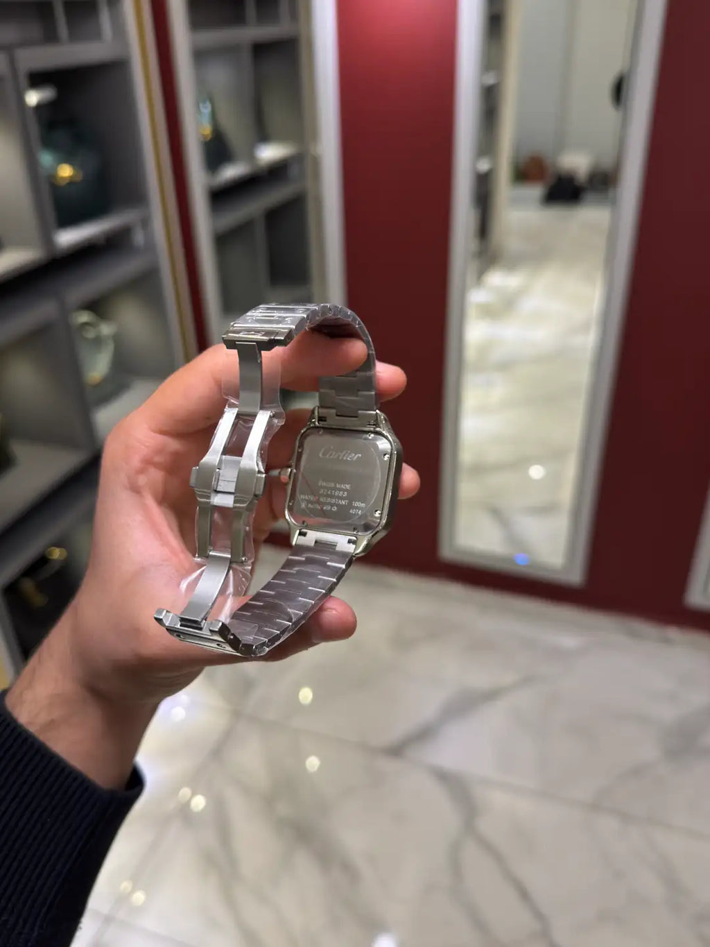 Cartier Santos White Dial Large