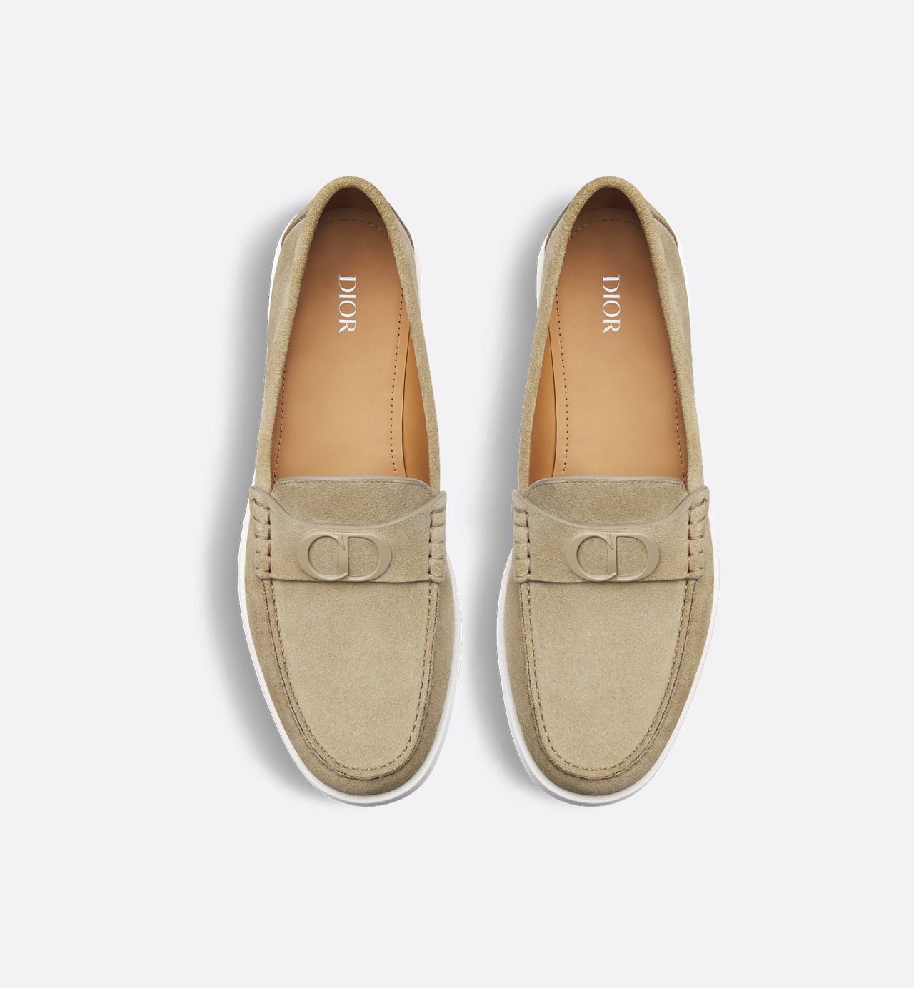 Dior Grenville Beige Suede Loafers