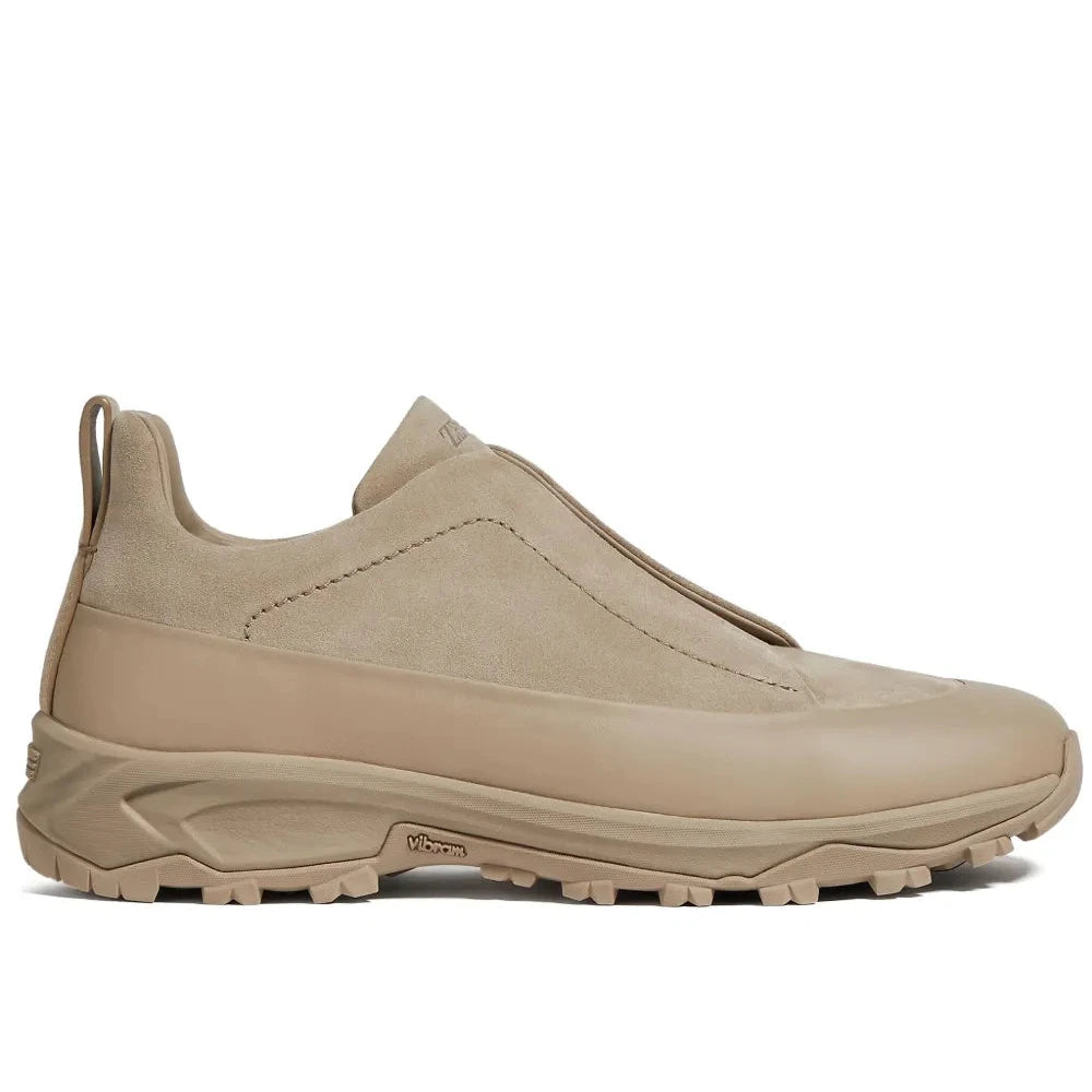 Zegna Leather Triple Stitch Monte Sneakers