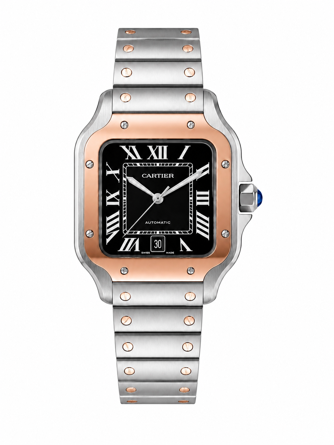 Cartier Santos Black Dial Large
