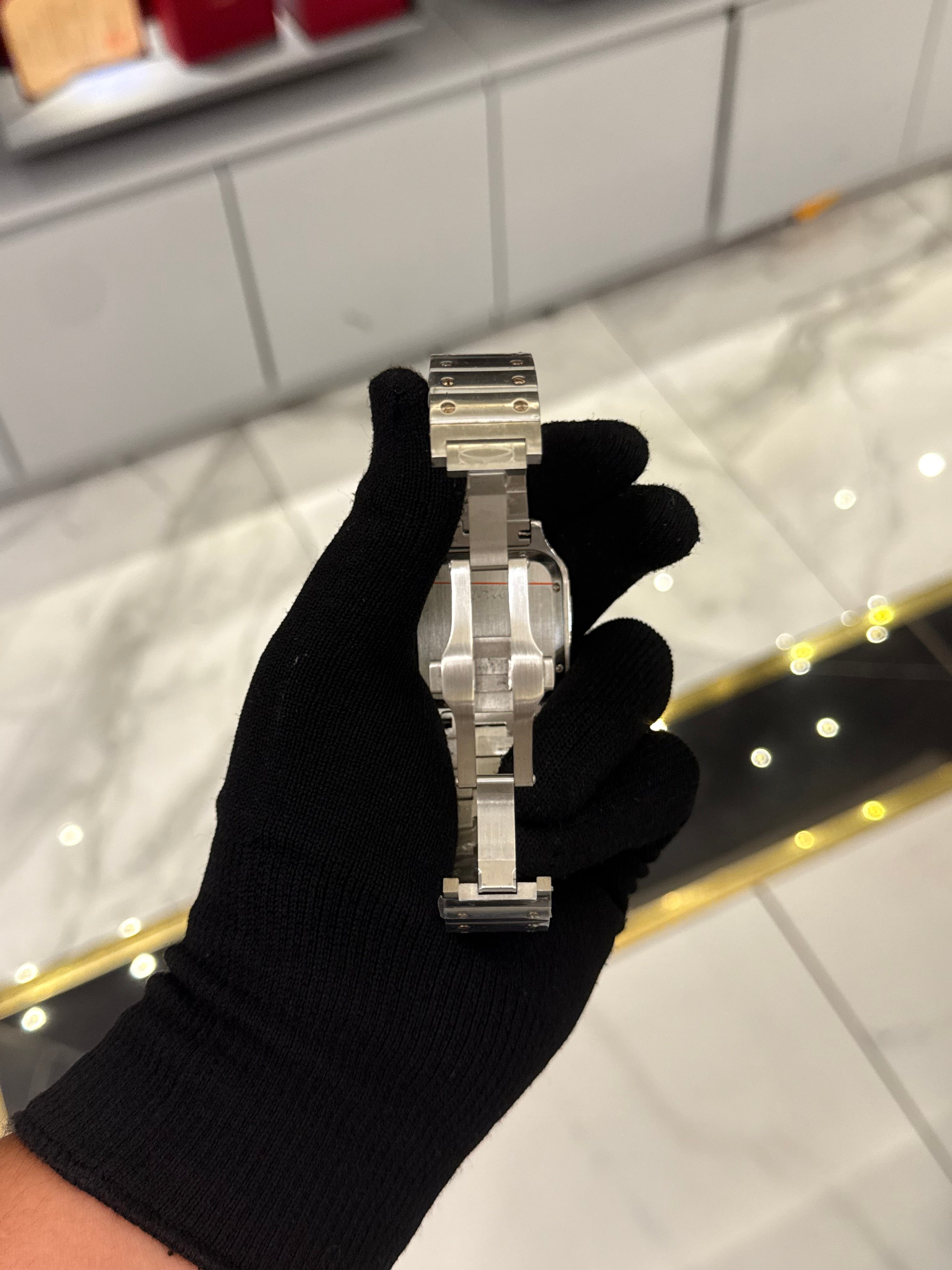 Cartier Santos Black Dial Large