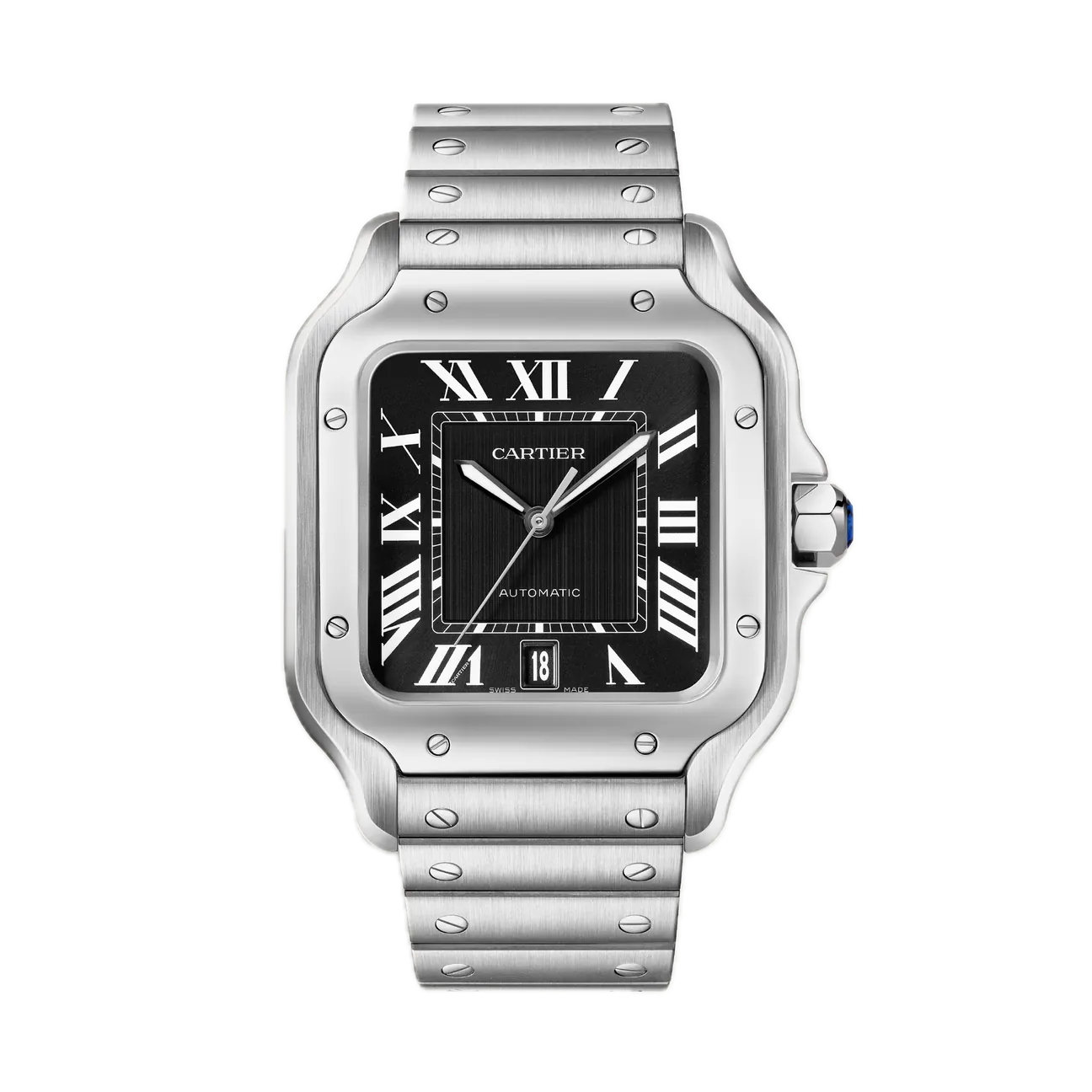 Cartier Santos Black Dial Large