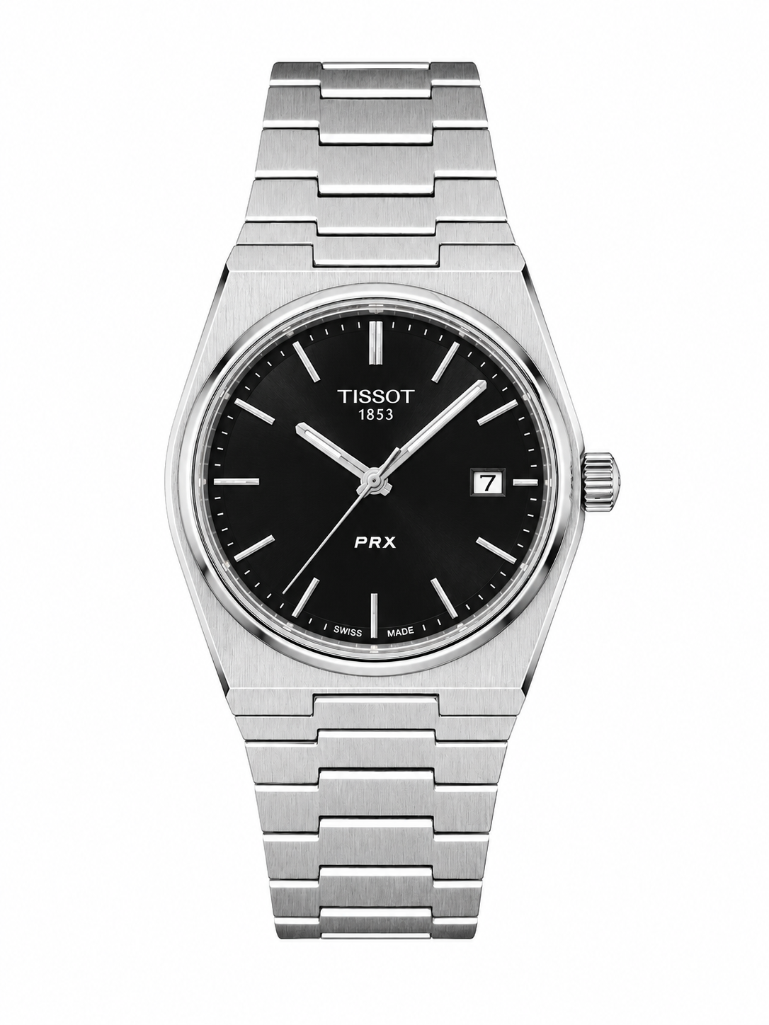 Tissot Prx Silver Cordon Black Dial