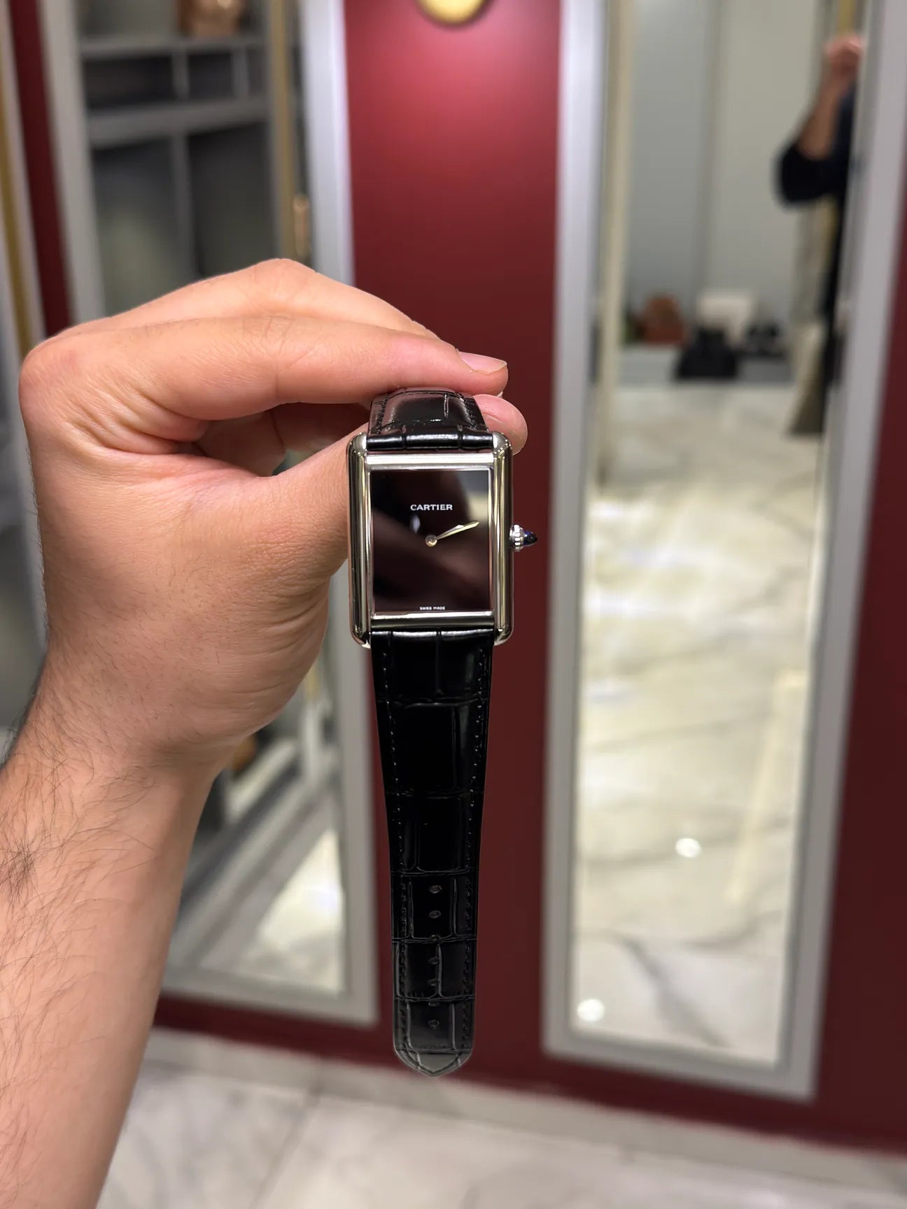 Cartier Tank Must Crocodile Cordon