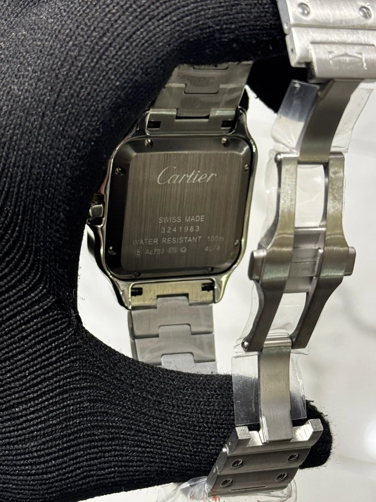 Cartier Santos Black Dial Large