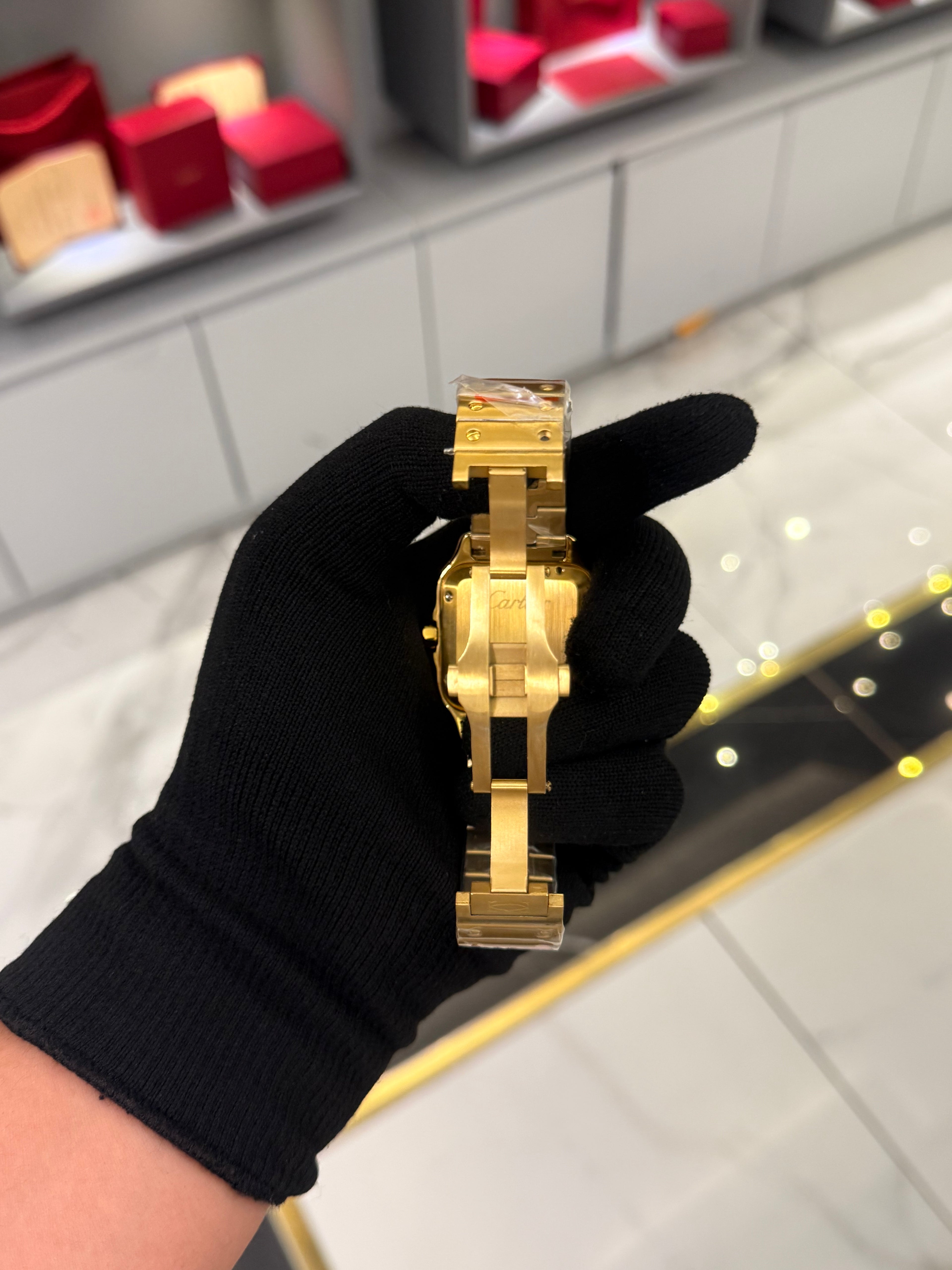 Cartier Santos Black Dial Large