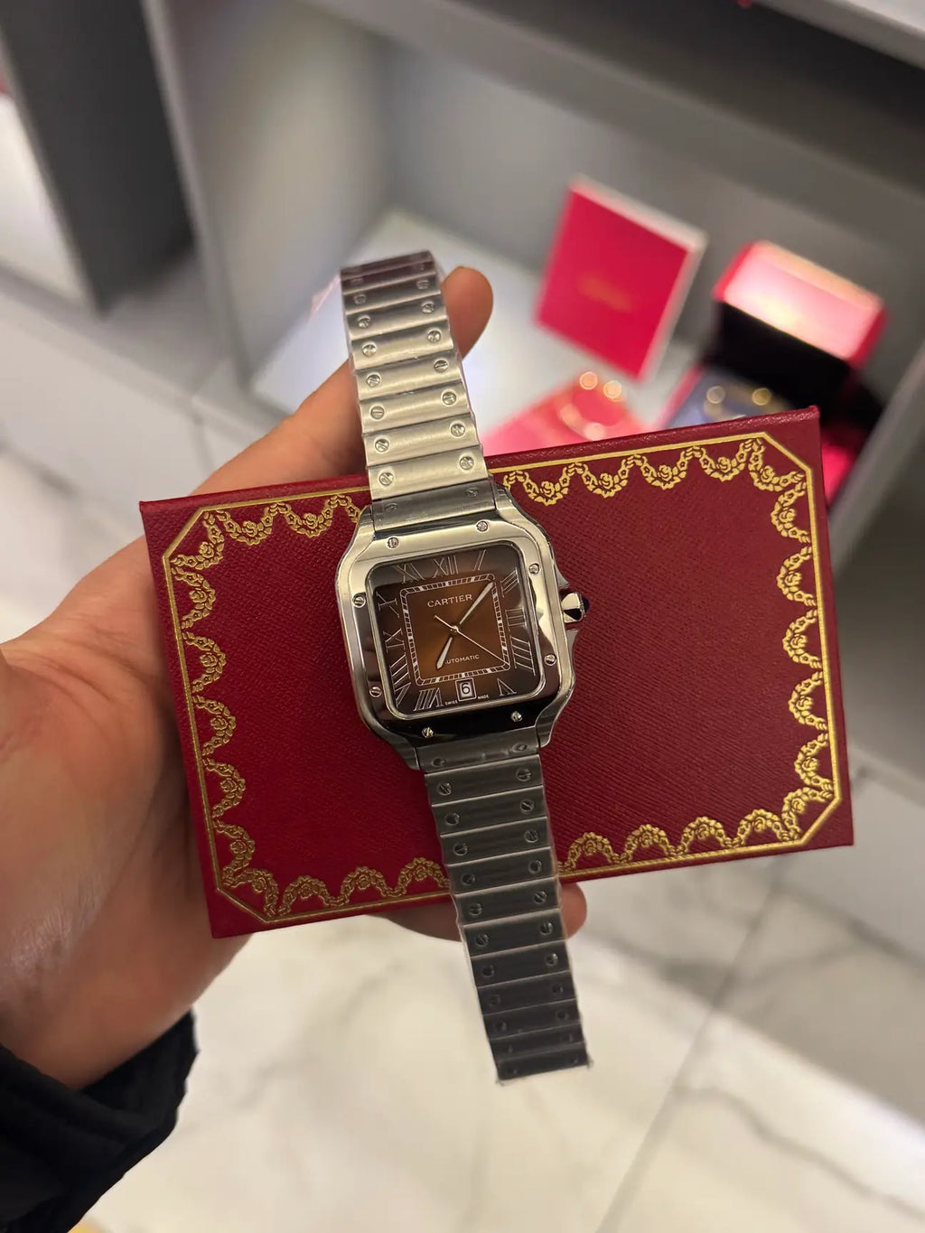 Cartier Santos Brown Dial Large