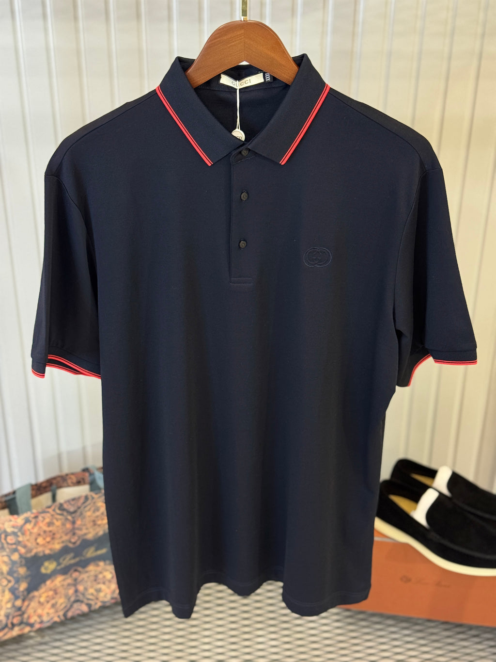 Gucci İthal Polo T-Shirt Lacivert