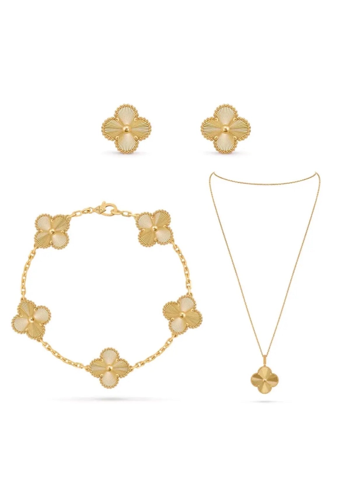 Van Cleef Alhambra Gold Yonca Set