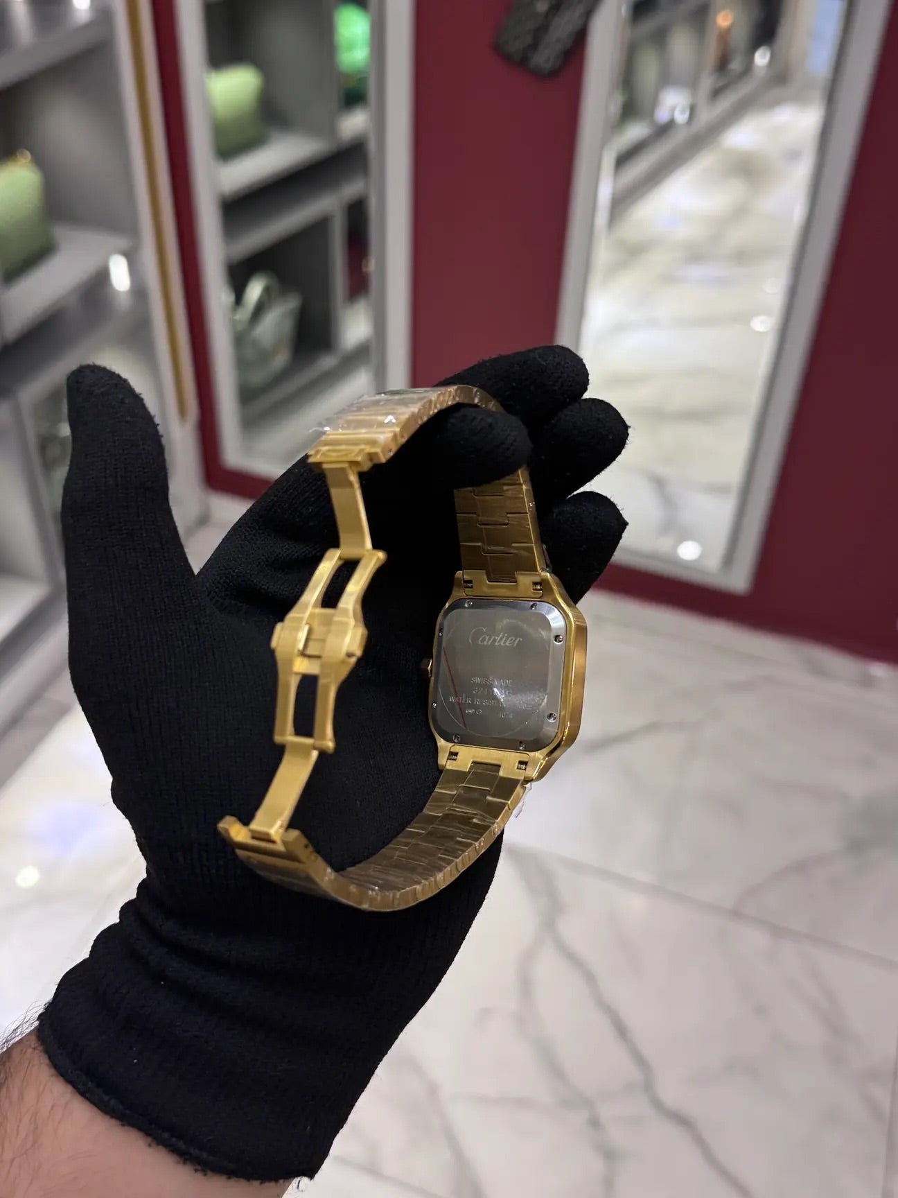 Cartier Santos Gold Dial Large