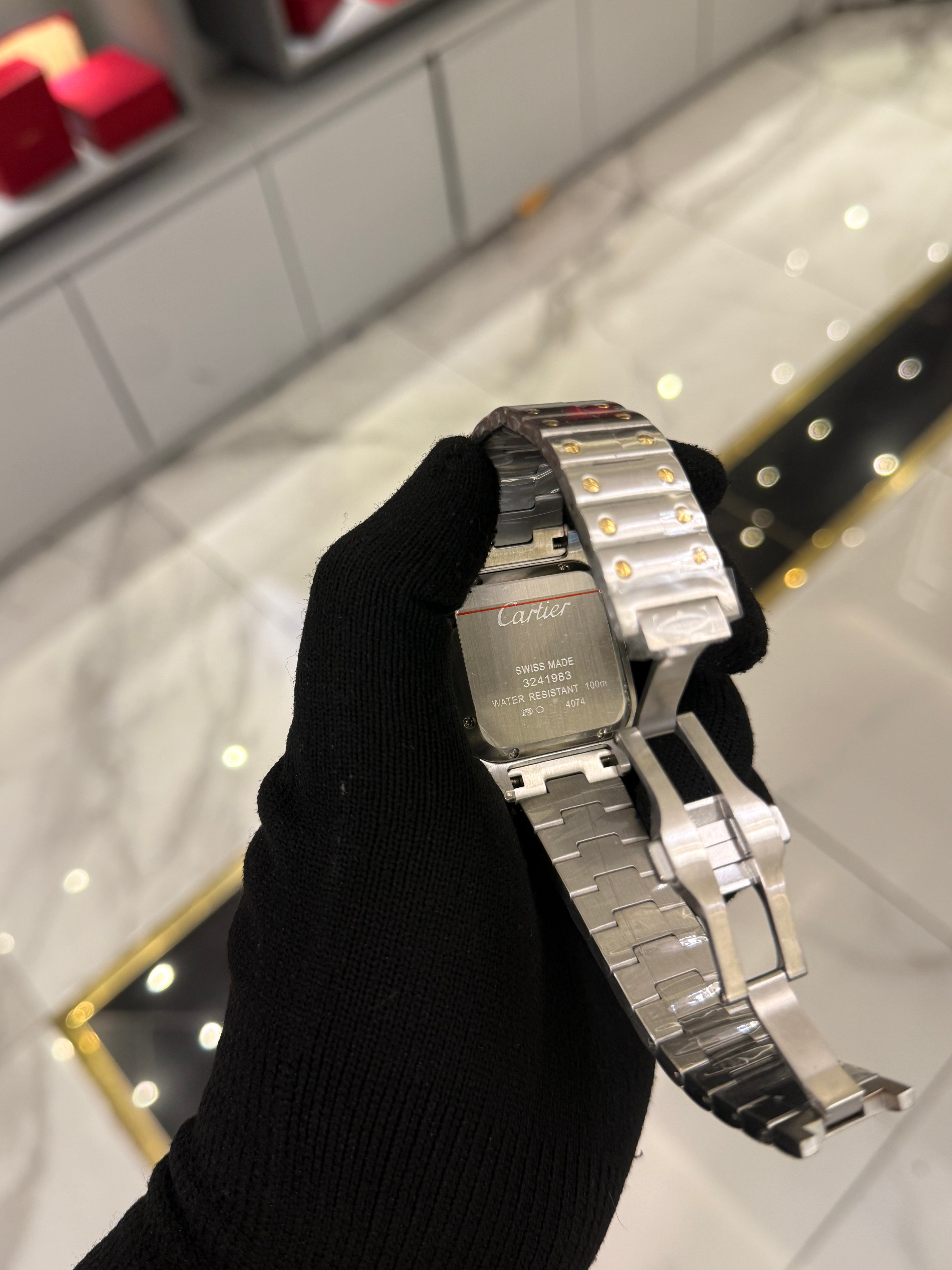 Cartier Santos Blue Dial Large