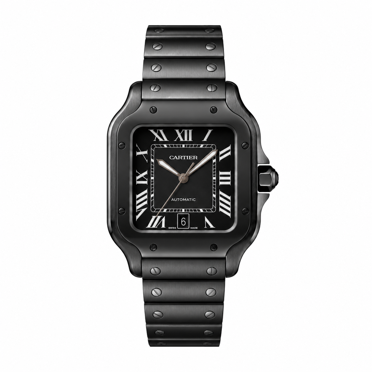 Cartier Santos Black Dial Large