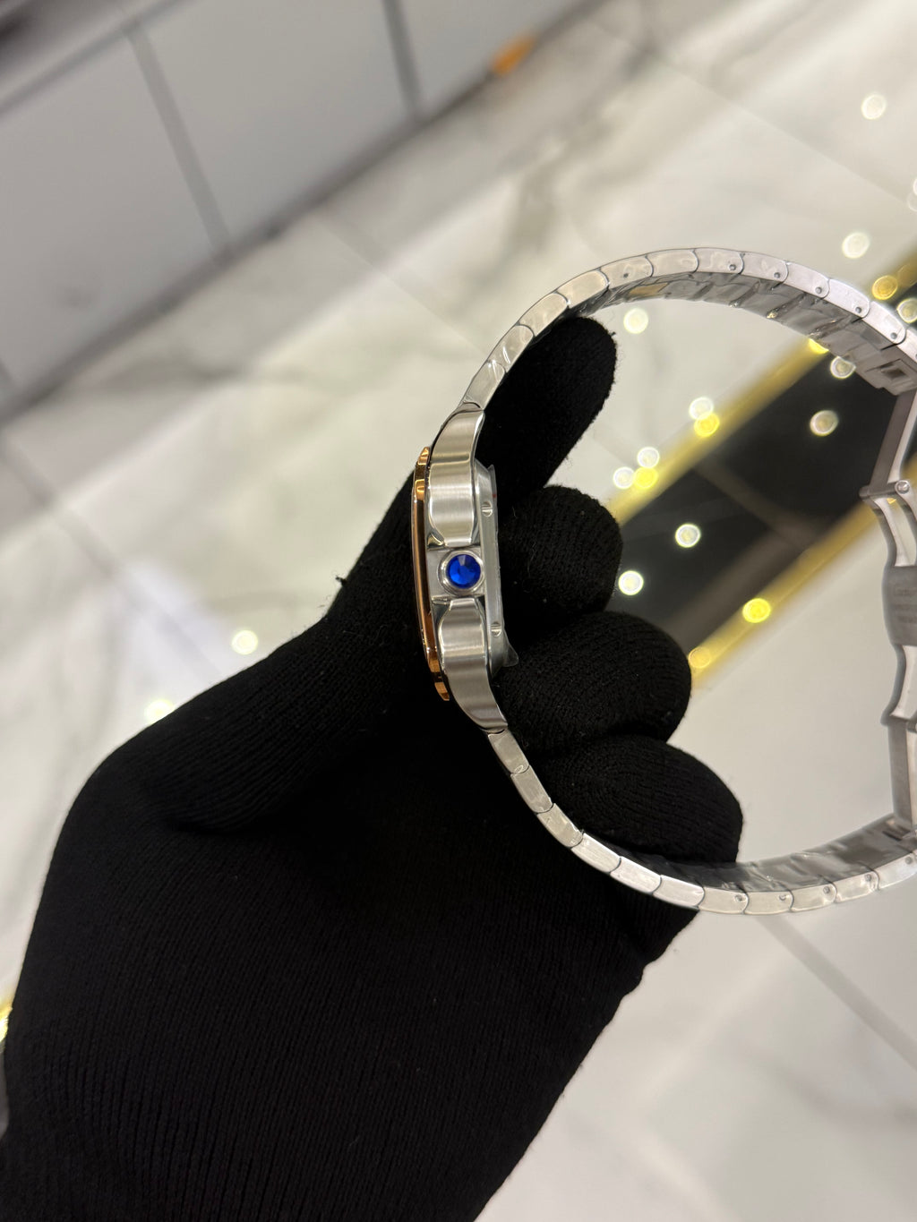 Cartier Santos White Dial Large