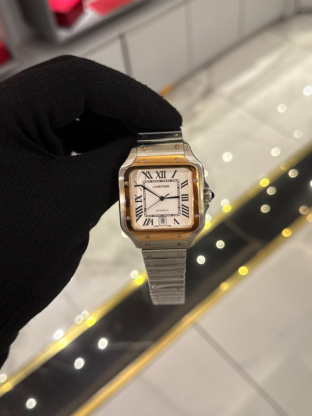 Cartier Santos White Dial Large