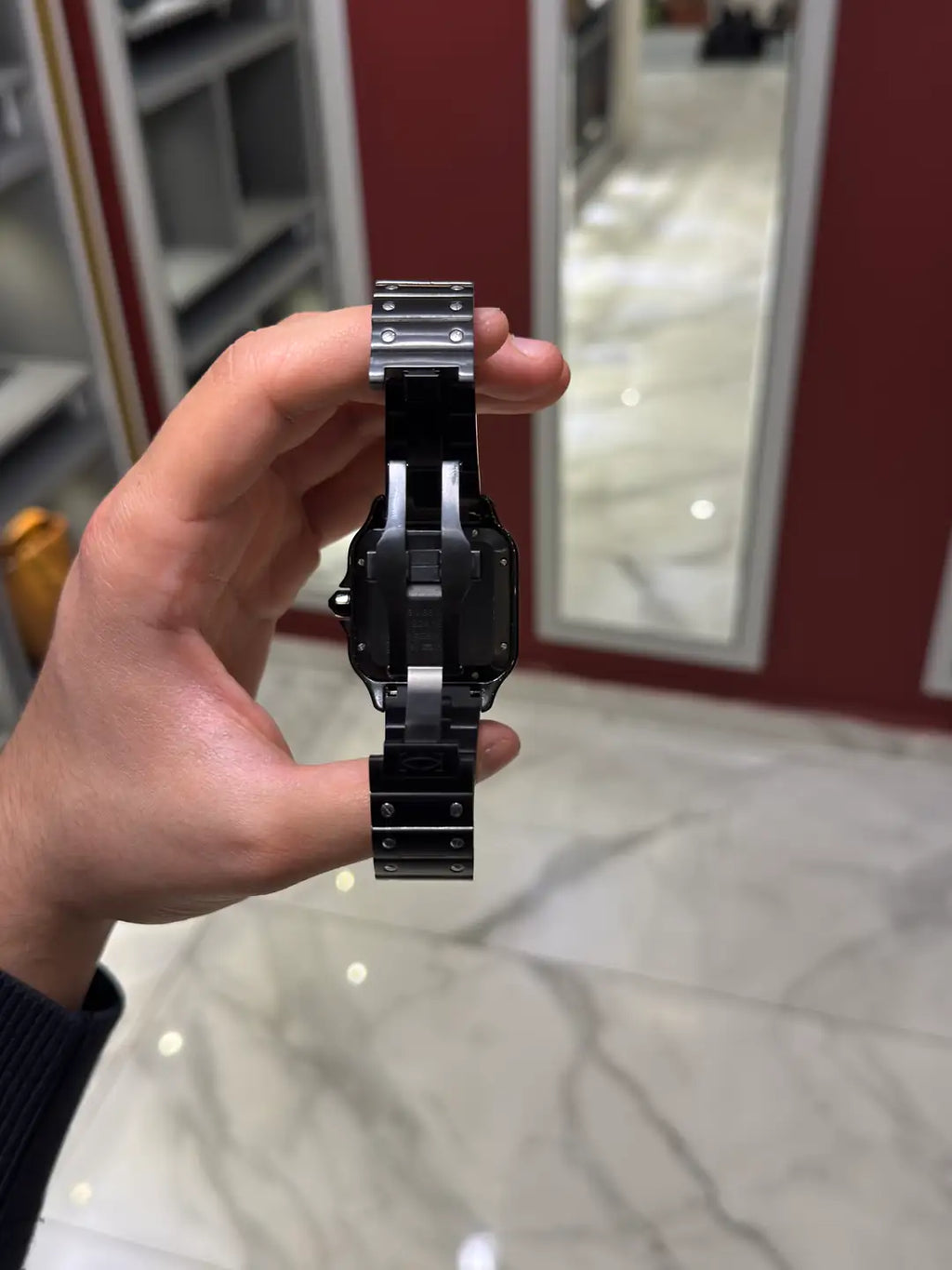 Cartier Santos Black Dial Large