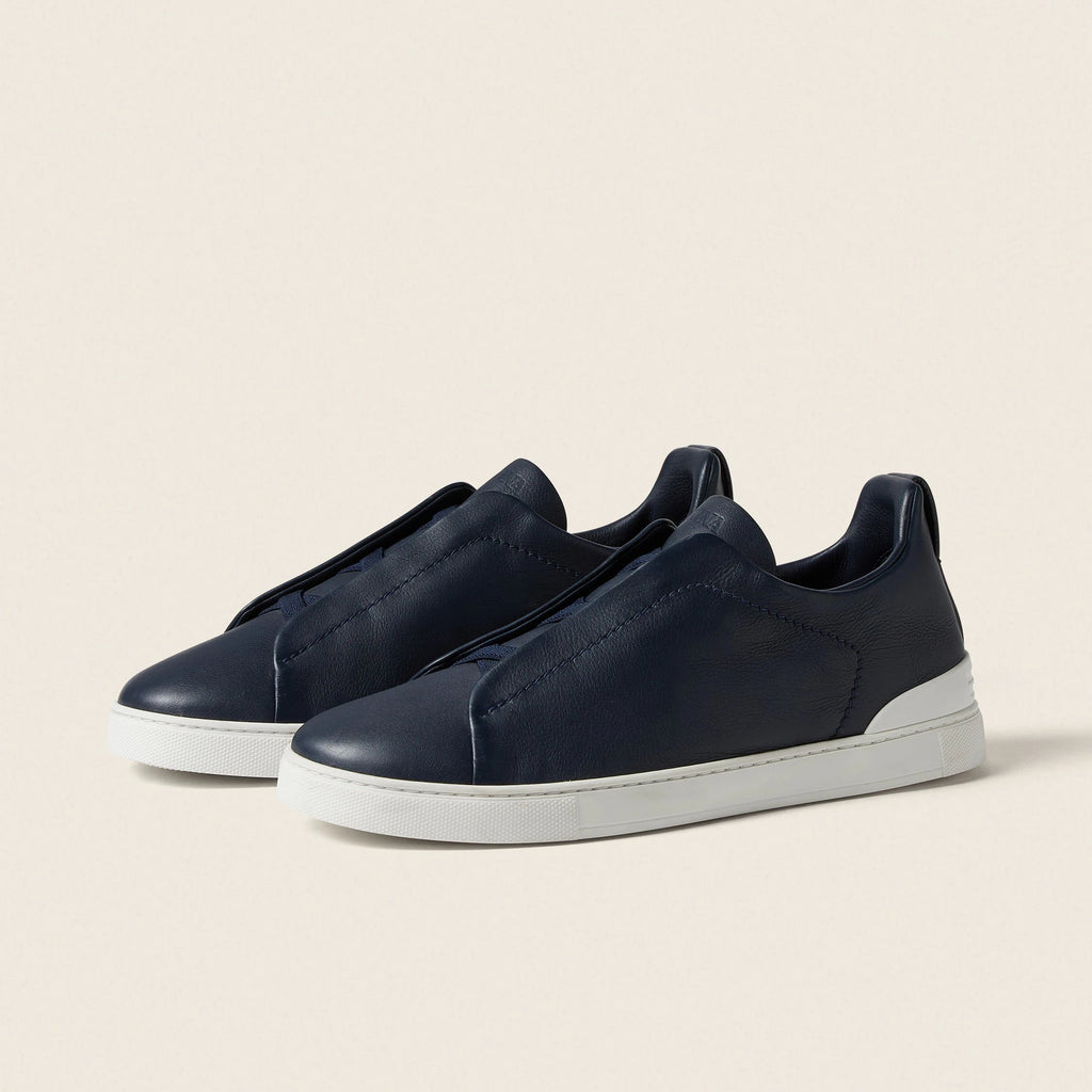 ZEGNA Triple Stitch Leather Sneaker