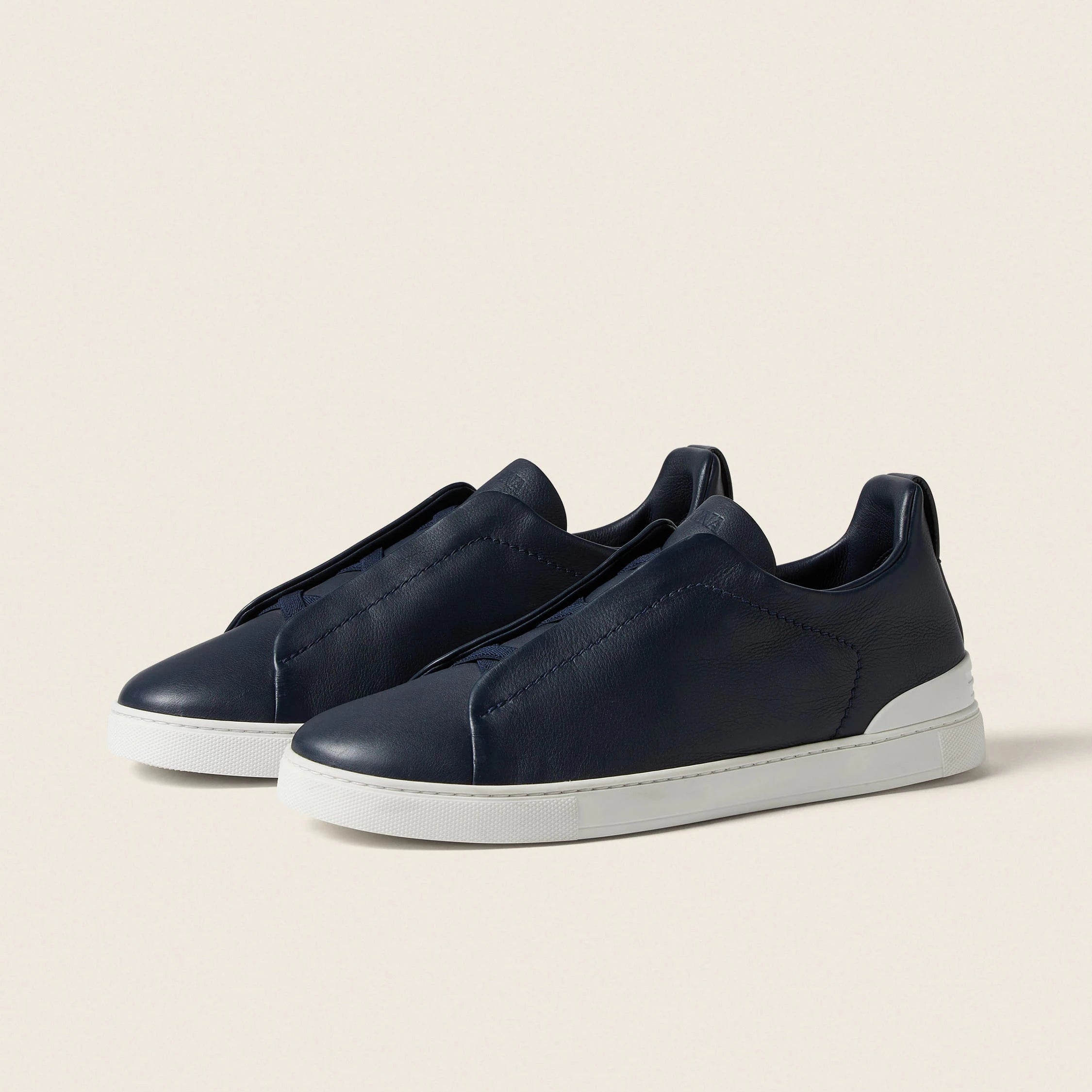 ZEGNA Triple Stitch Leather Sneaker