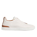 ZEGNA Triple Stitch Leather Sneaker