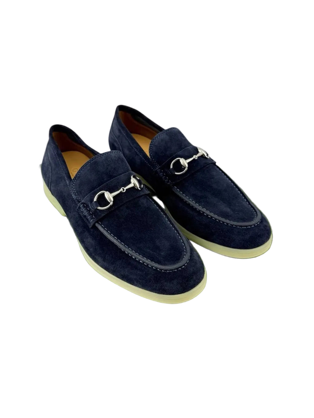 Gucci Horsebit Navy Blue Suede loafer