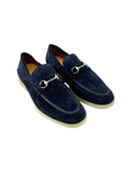 Gucci Horsebit Navy Blue Suede loafer