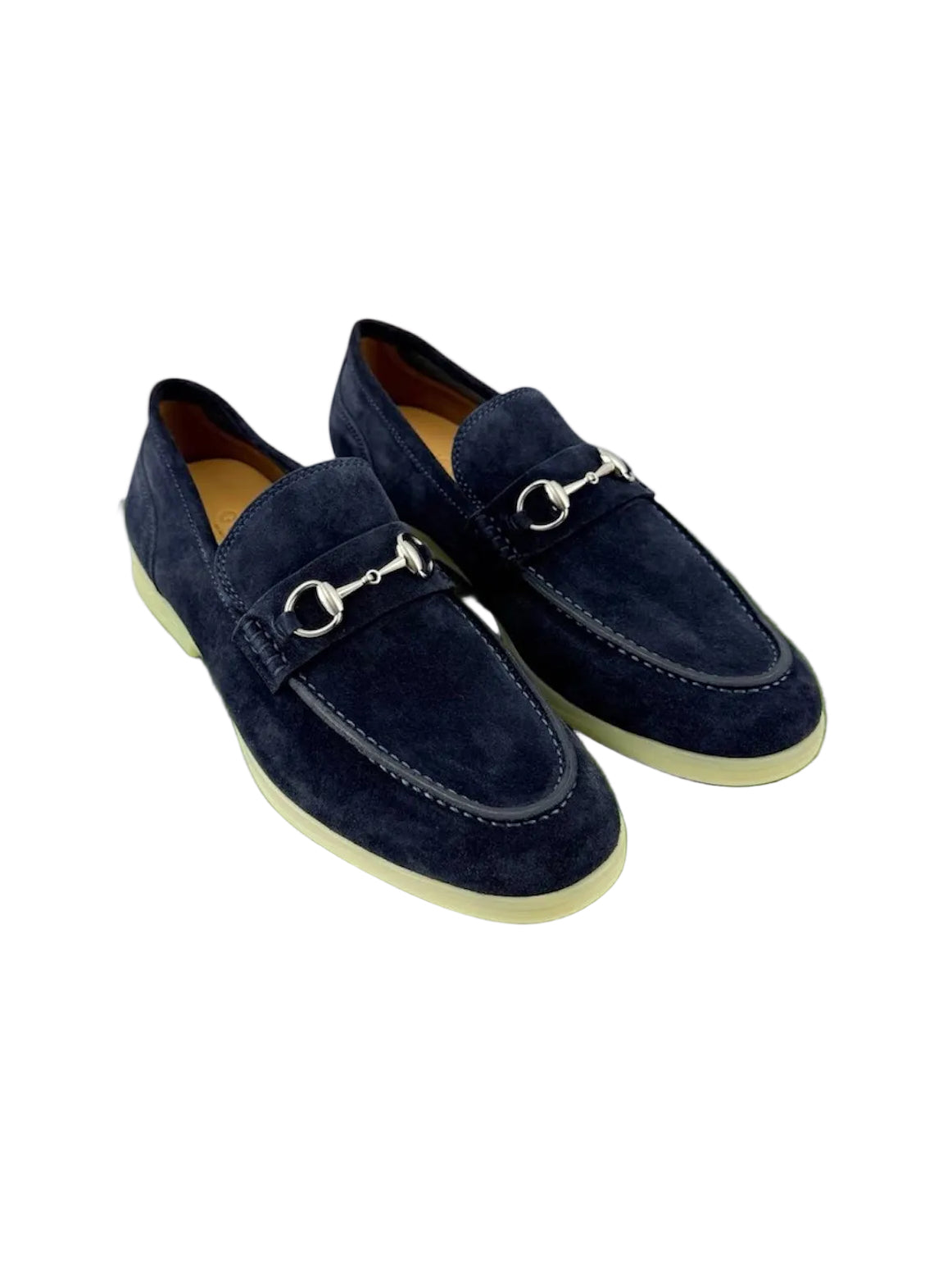 Gucci Horsebit Navy Blue Suede loafer